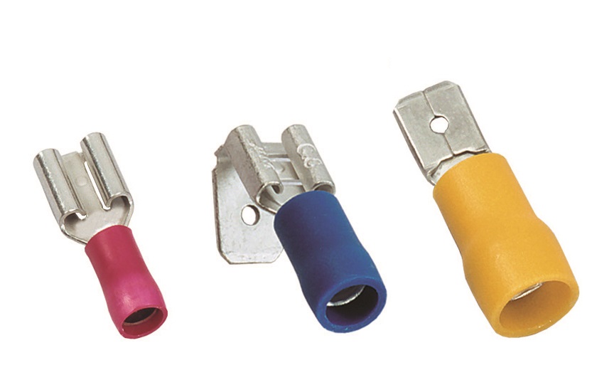 MECATRACTION SQA/SQB Insulated Female Spade Connector, 5 x 0.8 mm Tab Size
