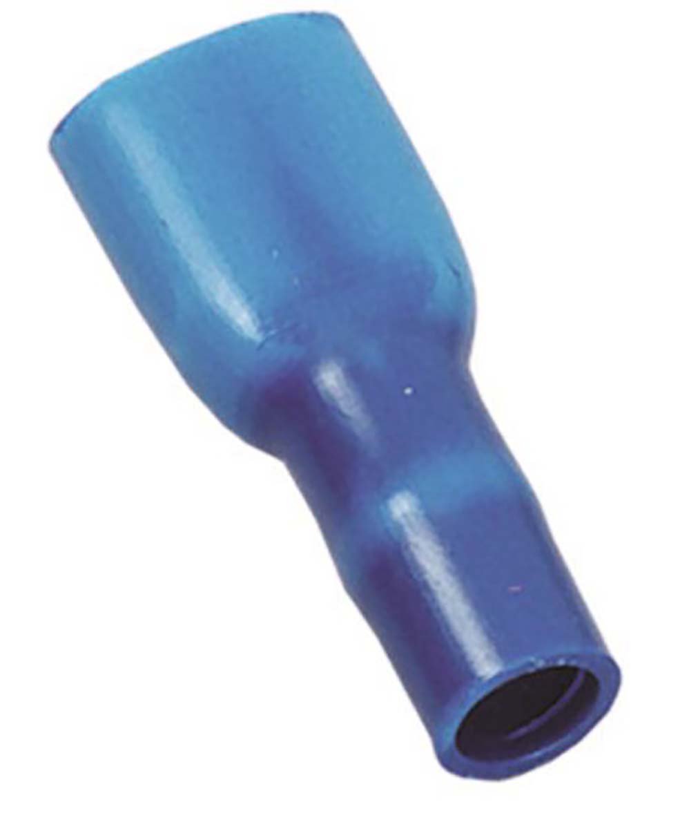 MECATRACTION S Blue Insulated Female Spade Connector, Crimp, 6.35 x 0.81 mm Tab Size 17 AWG to 14 AWG