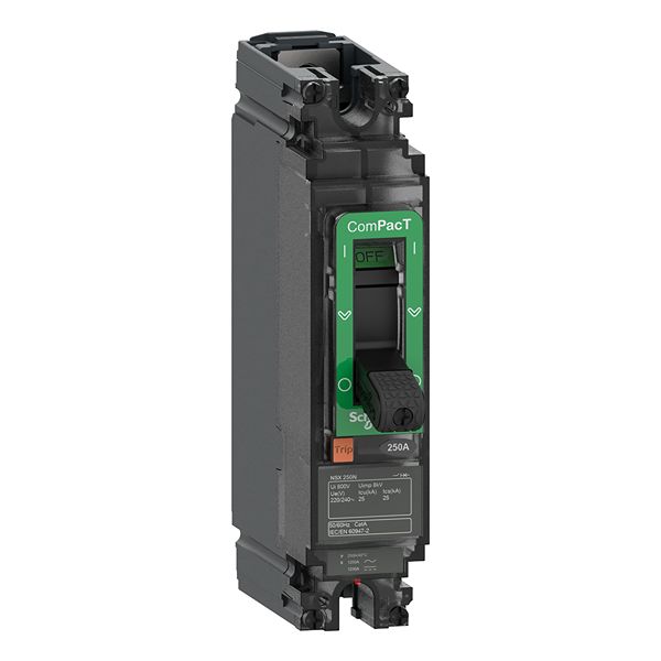Schneider Electric ComPact NSX Electronic Circuit Breaker 63A 277 V ac, 250V dc, 2 channels, Fixed Thermomagnetic