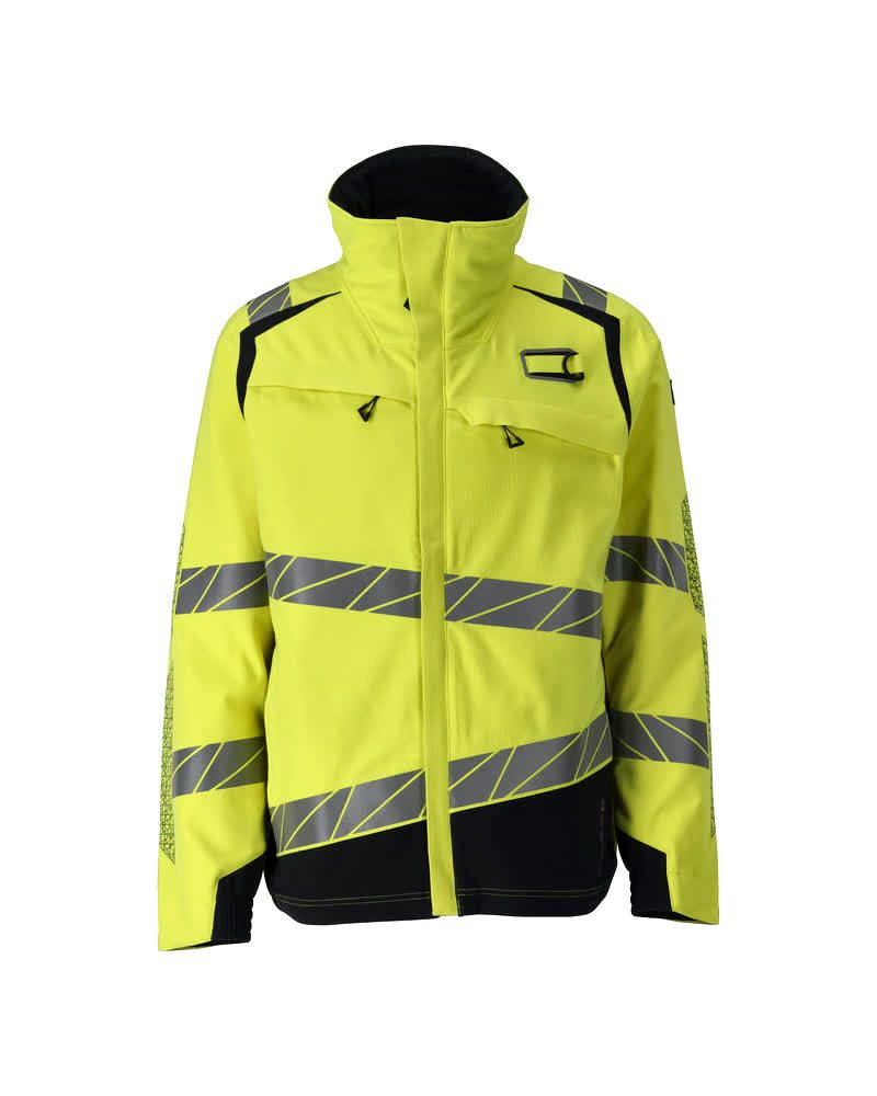 Mascot Workwear Hi-Viz Yellow/Navy Arc Flash Jacket, XXXL Hi-Vis