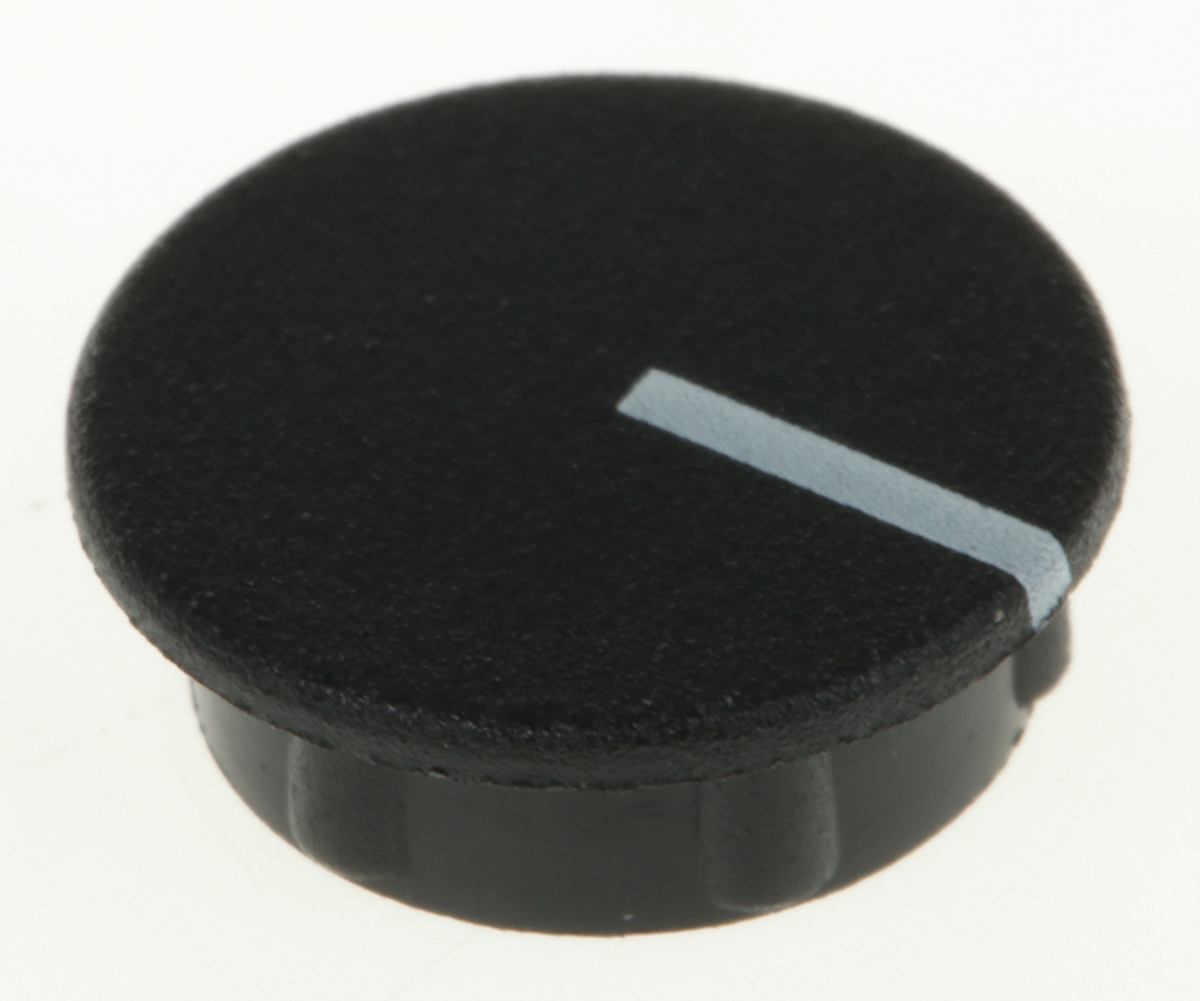 Sifam 15.5 mm Knob Diameter Black Potentiometer Knob Cap for 6 mm Shaft Axial, C151-BLK