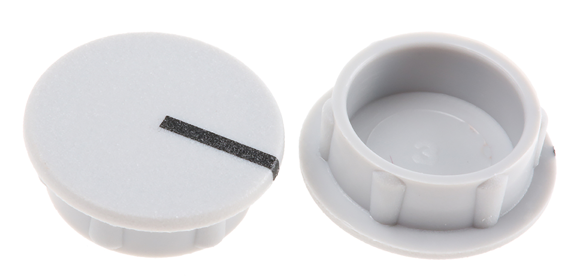 Sifam 15.5 mm Knob Diameter Grey Potentiometer Knob Cap for 6 mm Shaft Axial, C151-GRY
