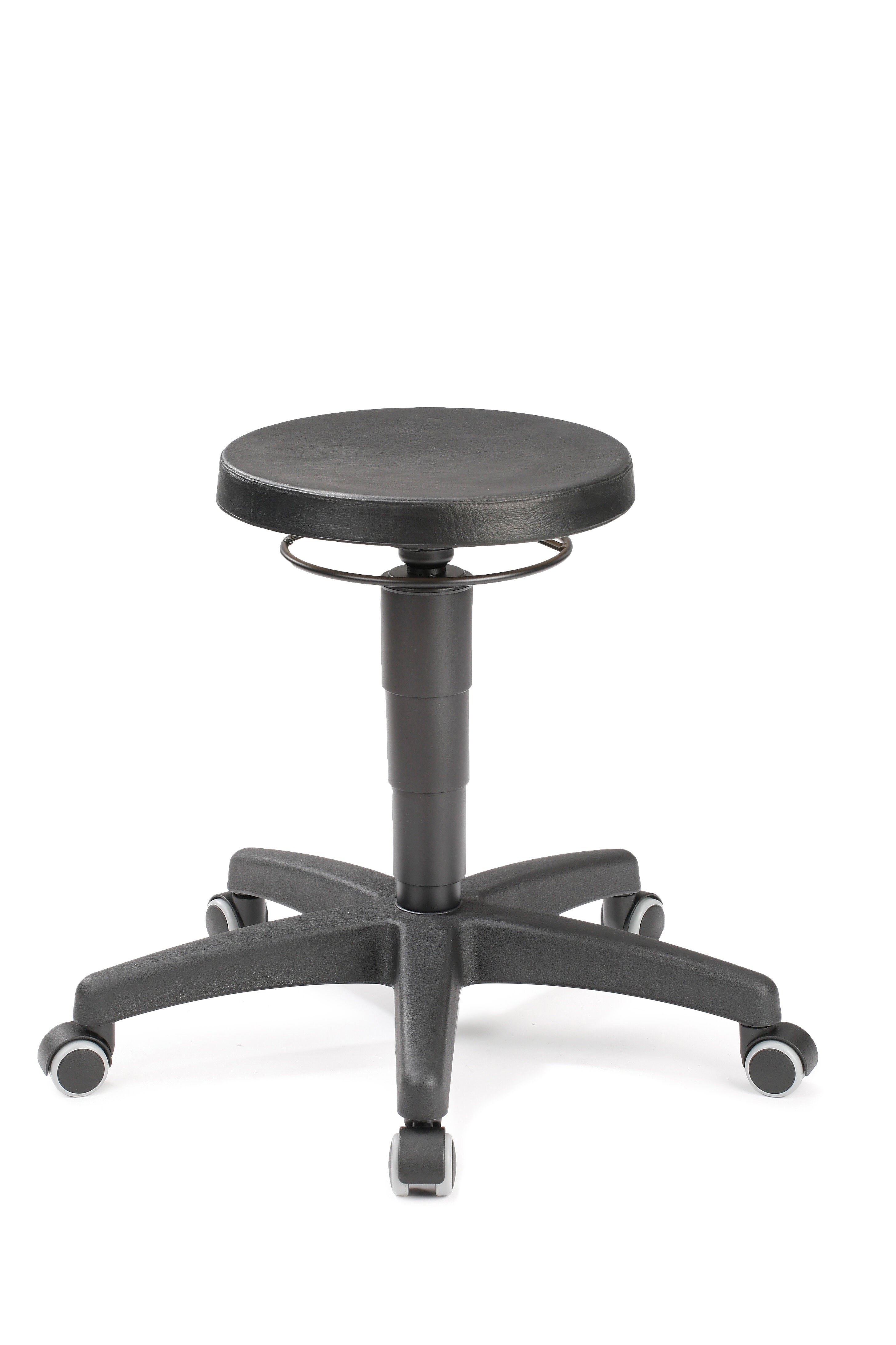Treston Black Plastic Stool, 120 kg Weight Capacity