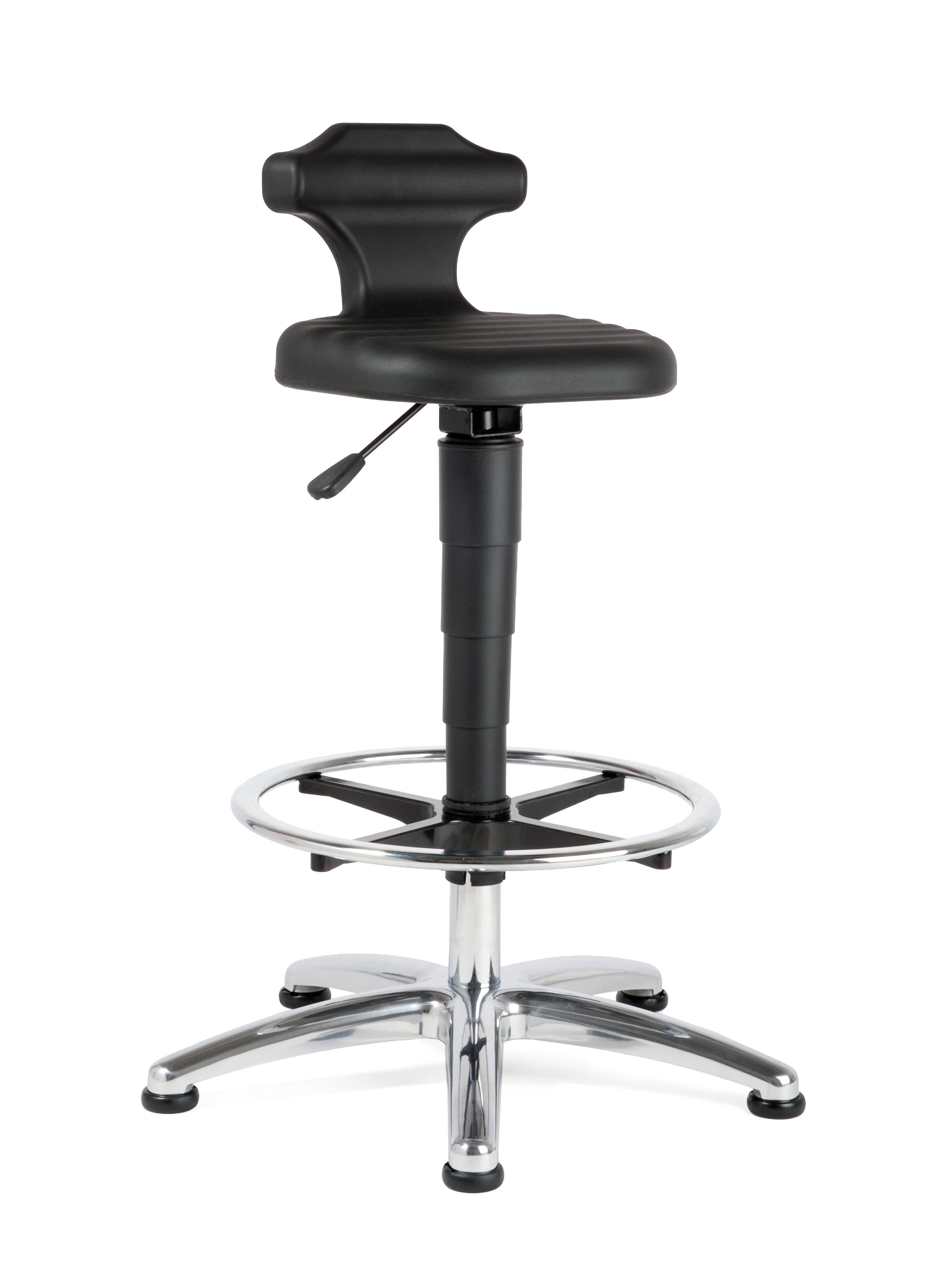 Treston Black Plastic Desk Chair, 120 kg Weight Capacity