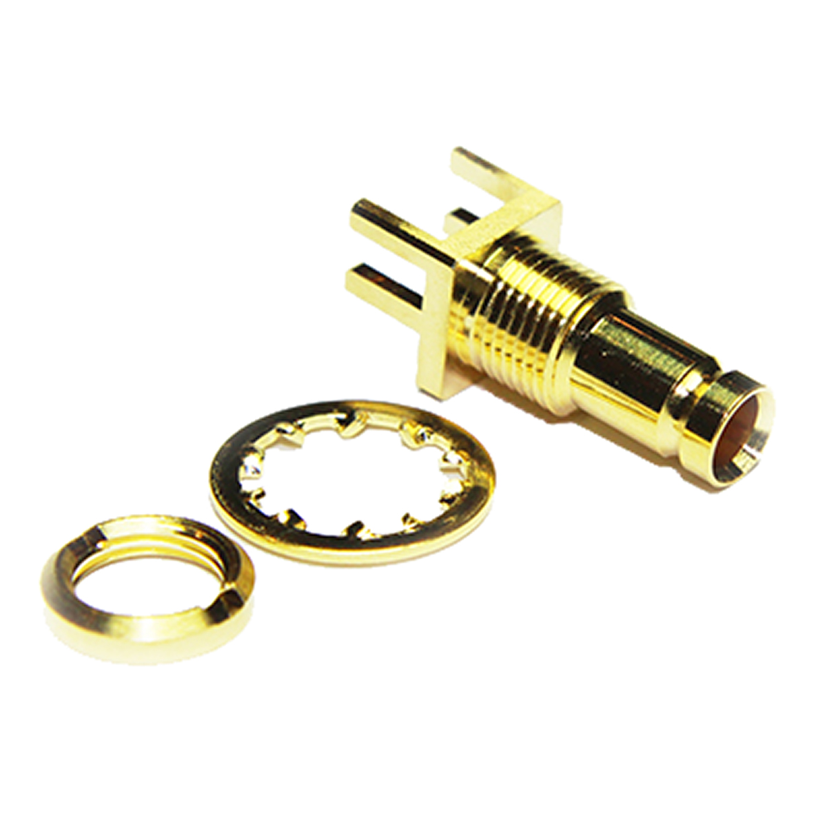COAX Connectors, Jack PCB Mount 1.0/2.3 Connector, 75Ω, Solder Termination, Straight Body