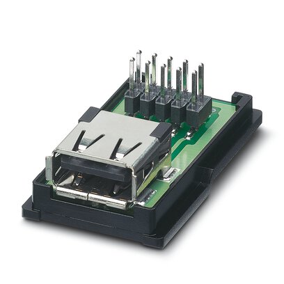 Phoenix Contact Horizontal, Panel Mount, Socket- 4 Port Type Type A USB A IP20 USB Connector