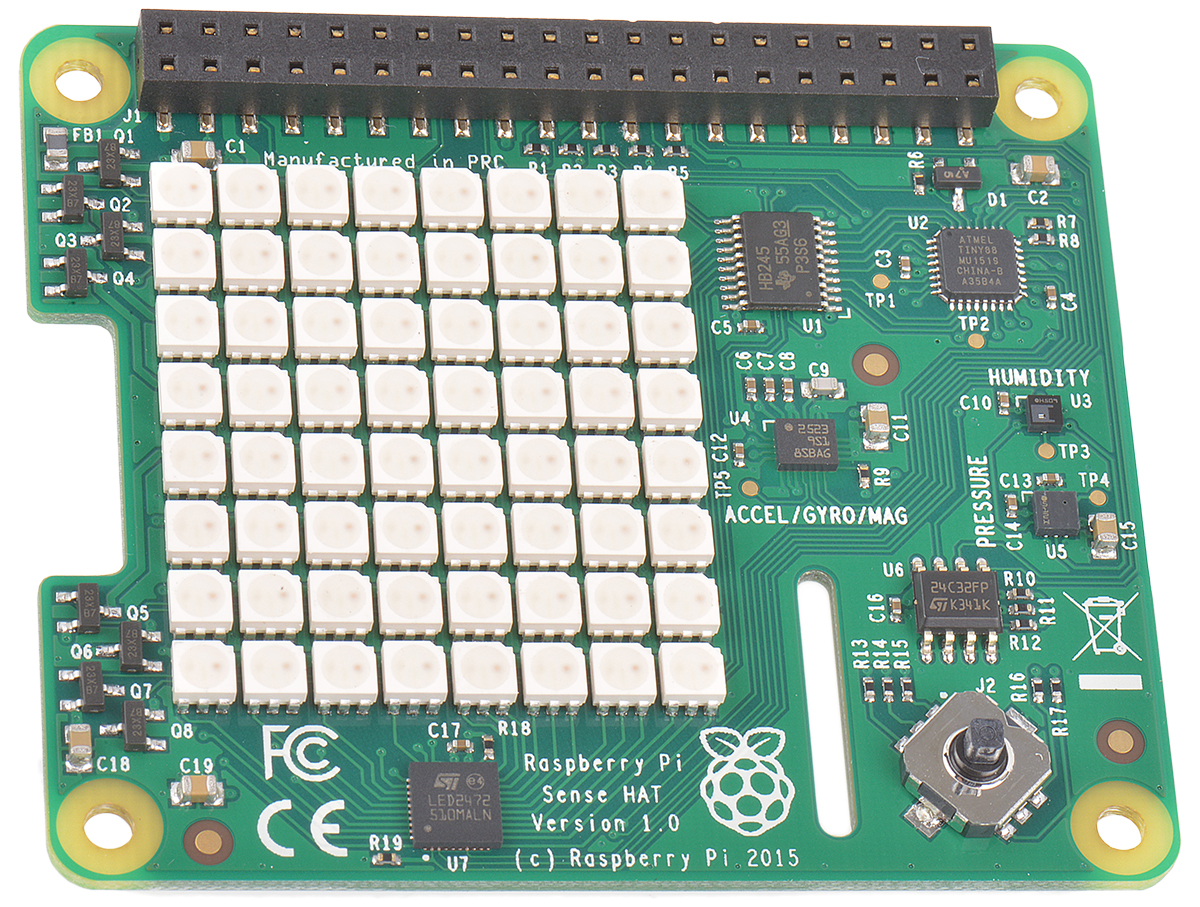 Raspberry Pi Sense HAT with LED Matrix & Environmental Sensors for Raspberry Pi