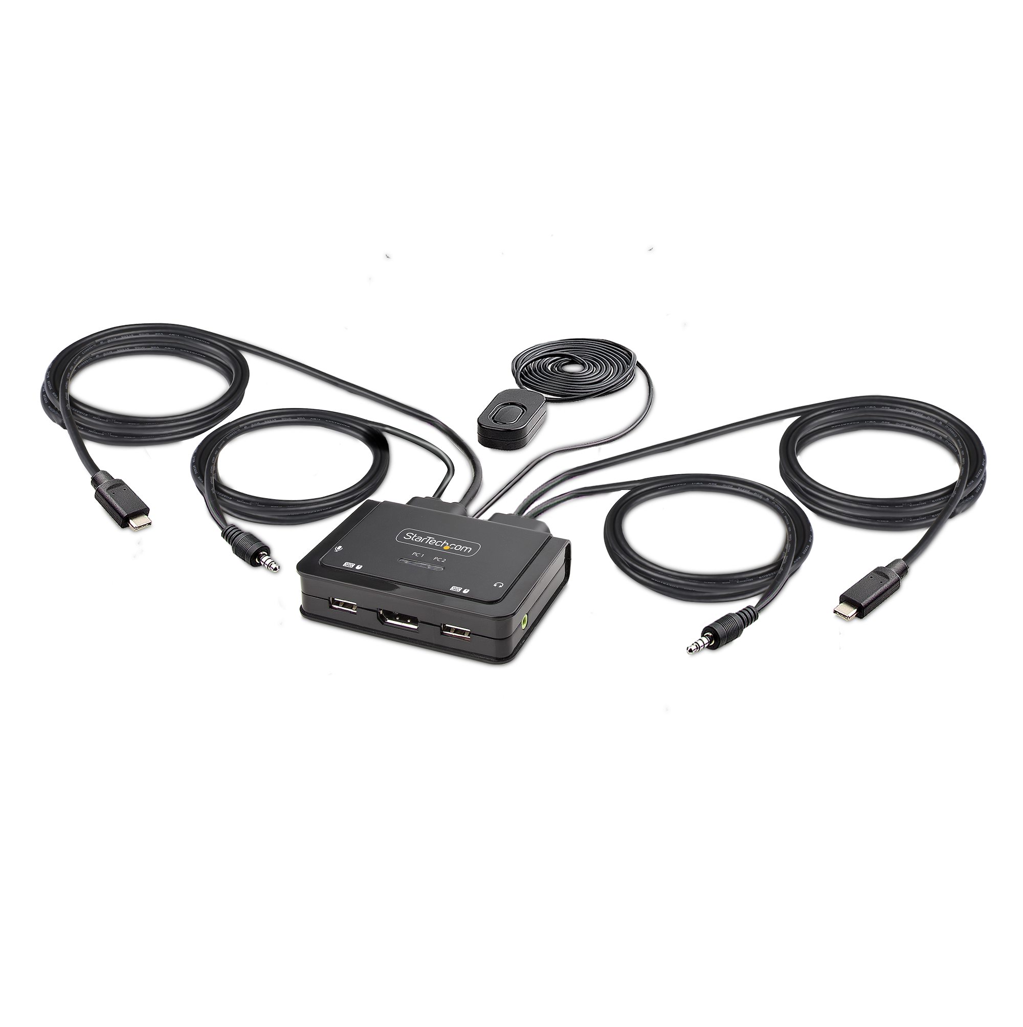 StarTech.com 2 Port 1 Displays USB USB KVM Switch 3.5 mm Stereo 5120 x 1440 Maximum Resolution