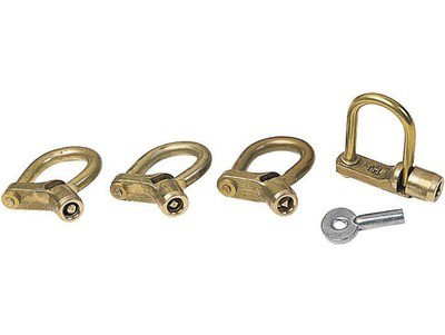 Penta Padlock Brass Strengthened Artillery Padlock Weatherproof, 8 mm Shackle, 6 mm Body