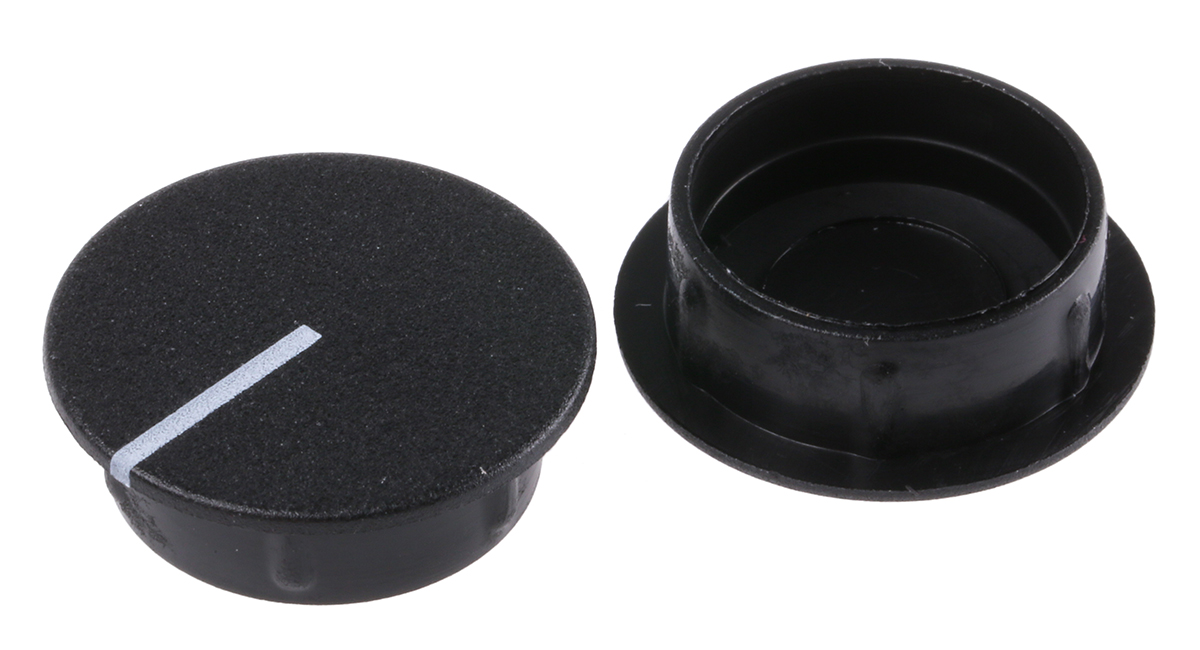 Sifam 17.62 ｍｍ Knob Diameter Black Potentiometer Knob Cap for 6 mm Shaft Axial, C211-BLK