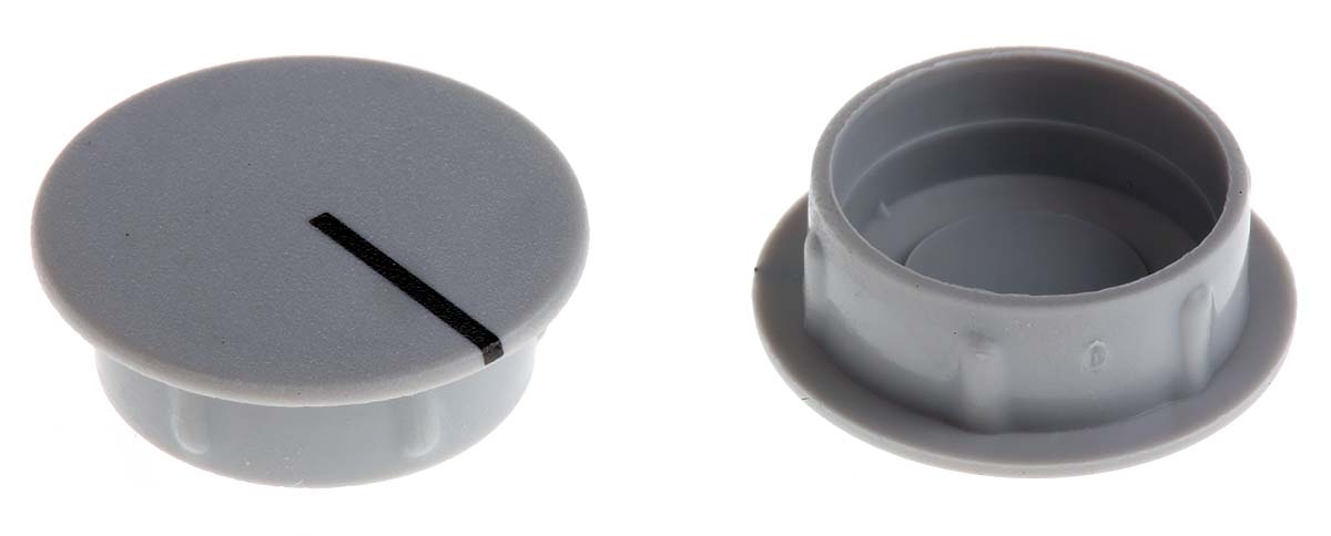 Sifam 21.5 mm Knob Diameter Grey Potentiometer Knob Cap for 6 mm Shaft Axial, C211-GRY