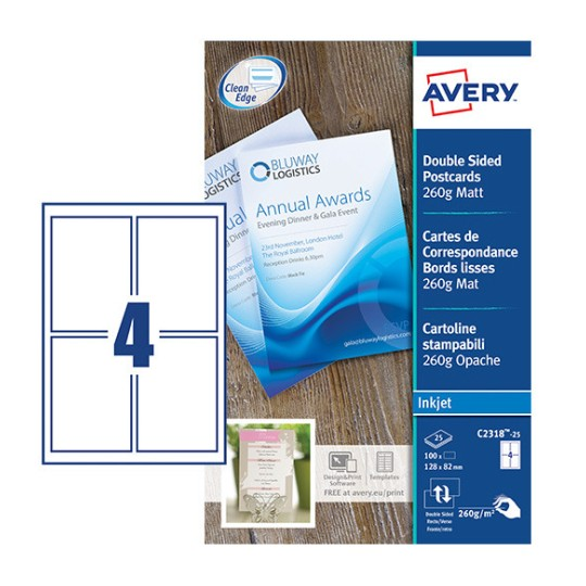 Avery White Printer Communication Card, Pack of 1 Per Pack