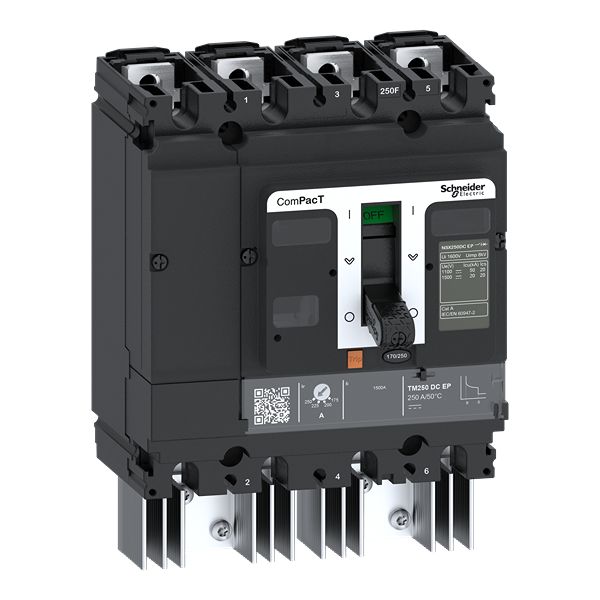 Schneider Electric, ComPact New Generation, ComPacT NSX Molded Case Circuit Breaker 4-Pole 160A, Fixed