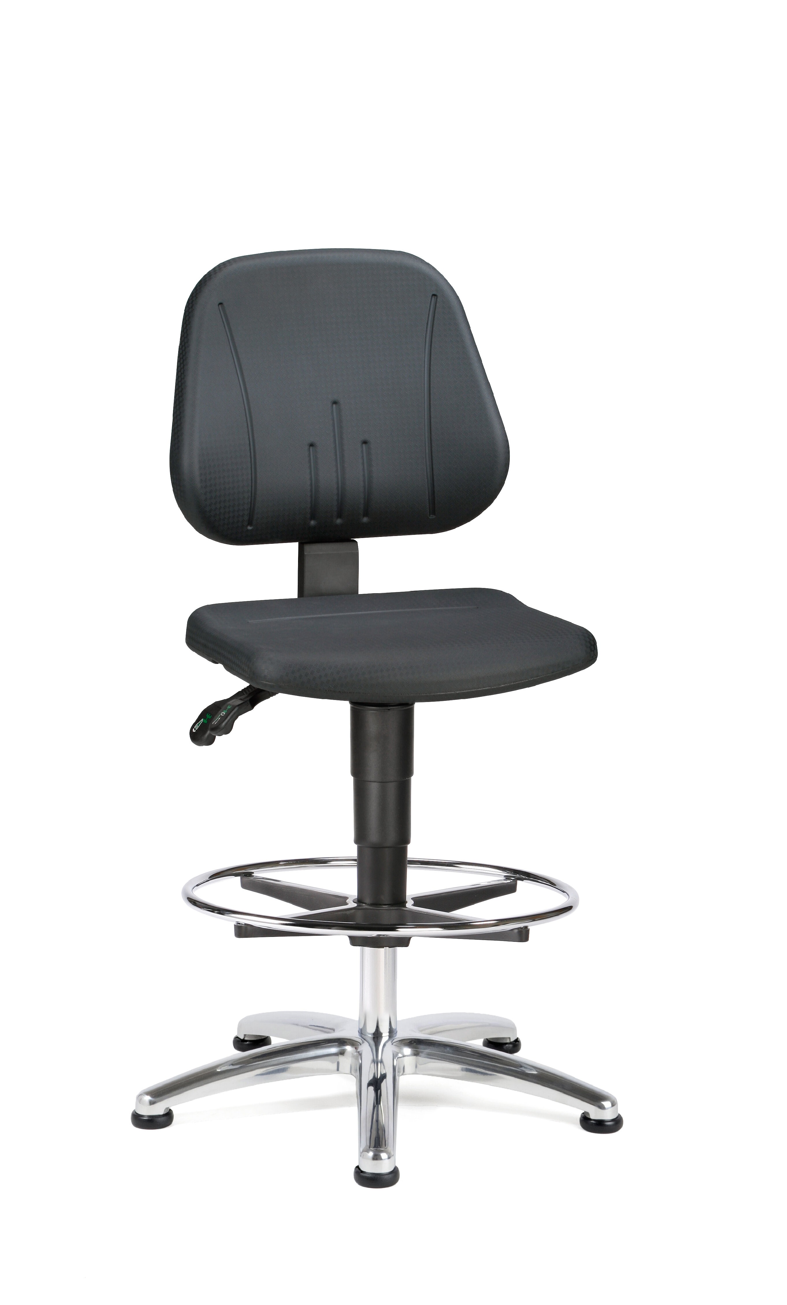 Treston Black Plastic Desk Chair, 120 kg Weight Capacity