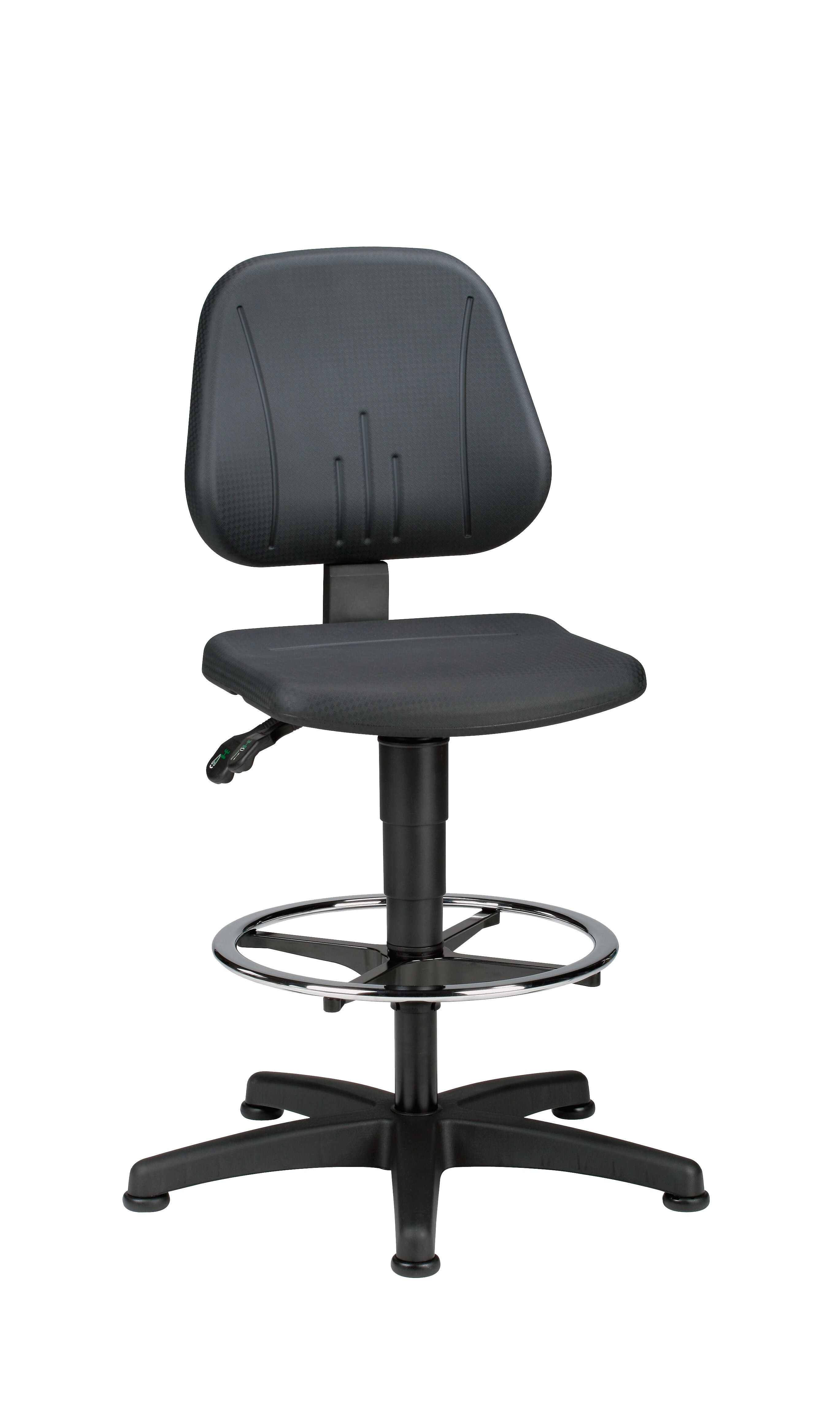 Treston Black Plastic Desk Chair, 120 kg Weight Capacity