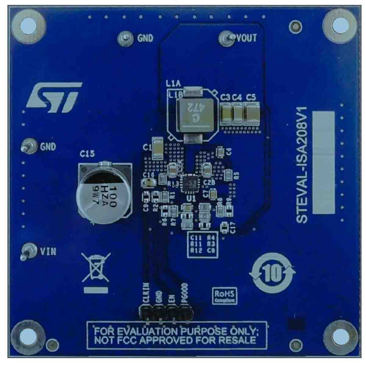 STMicroelectronics 3 A Synchronous Step-Down Switching Regulator Evaluation Board Based on the L6983CQTR Step Down