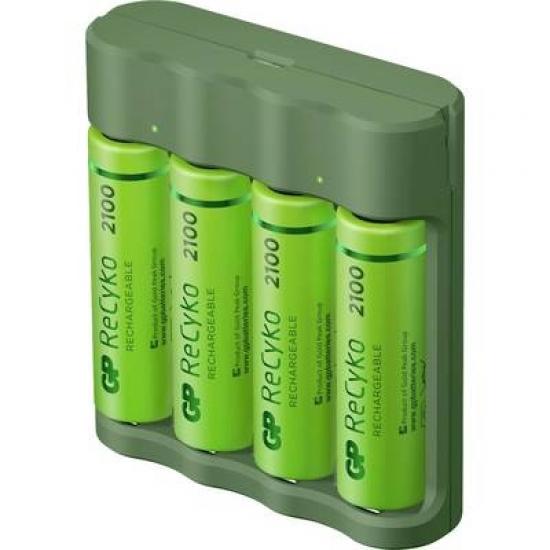 Gp Batteries B421 Battery Charger For AA, AAA 4 Cell 1.4V, Batteries Included