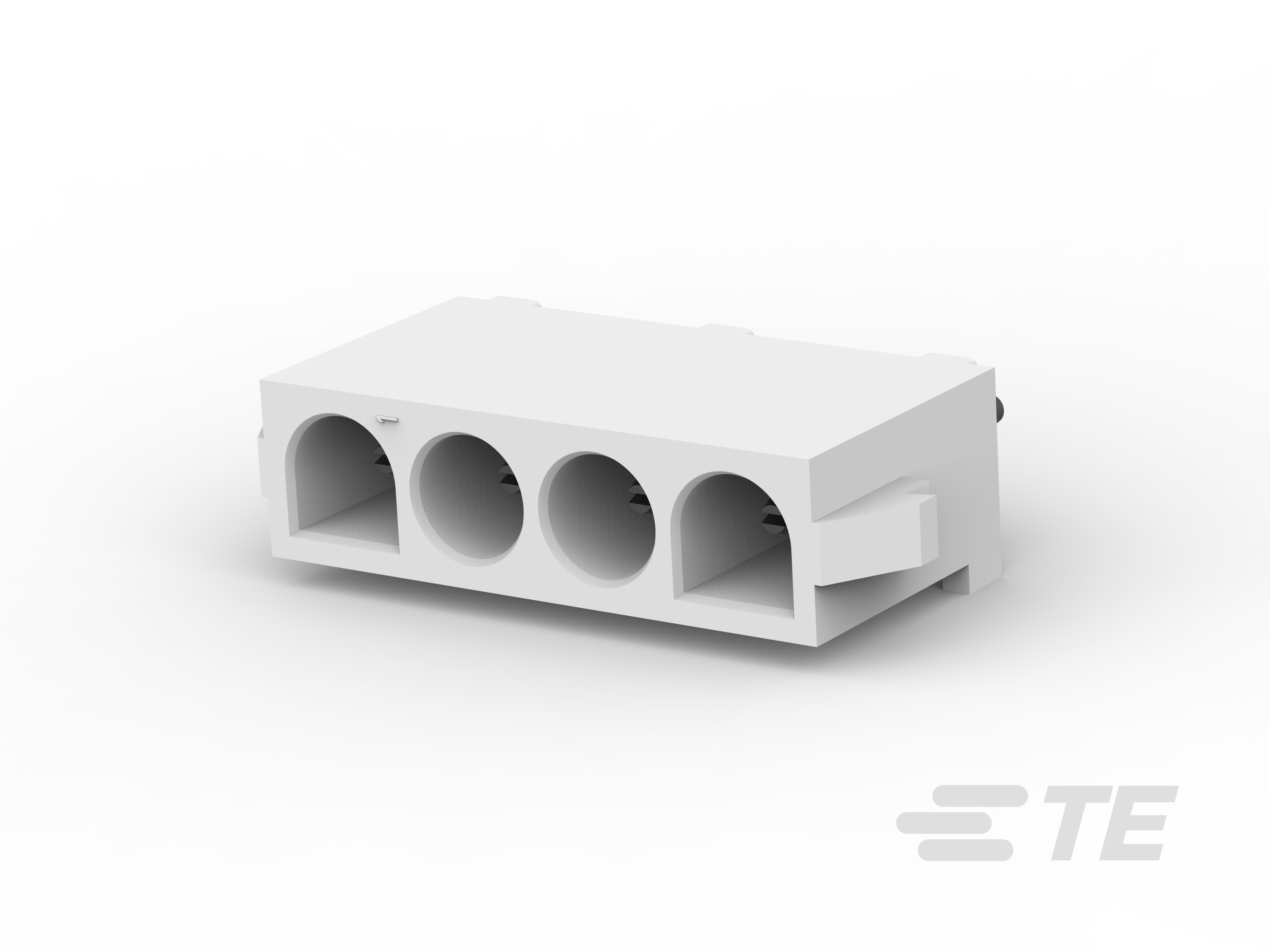 TE Connectivity Universal MATE-N-LOK Series Vertical Board PCB Header, 4 Contact(s), 6.35 mm Pitch, 1 Row, Shrouded
