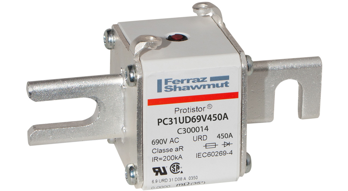 Mersen 450A German Standard Fuse 31 700V, 77 mm