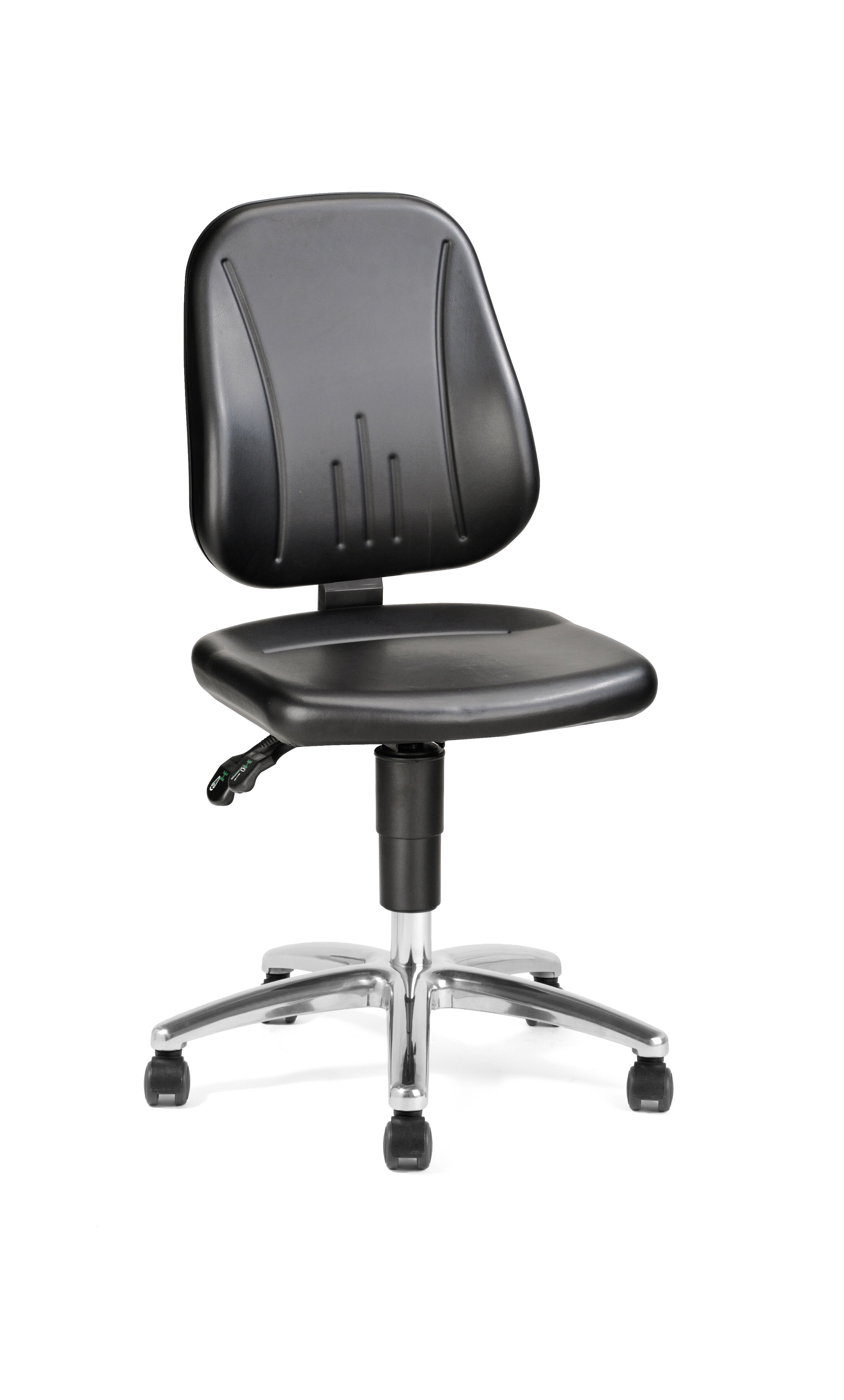 Treston Black Leather Desk Chair, 120 kg Weight Capacity
