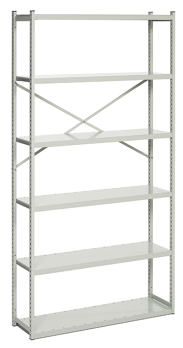 Treston Grey 6 Shelf Steel Shelving Unit, 2000 mm x 1000mm, 400 mm, 1000 kg Load