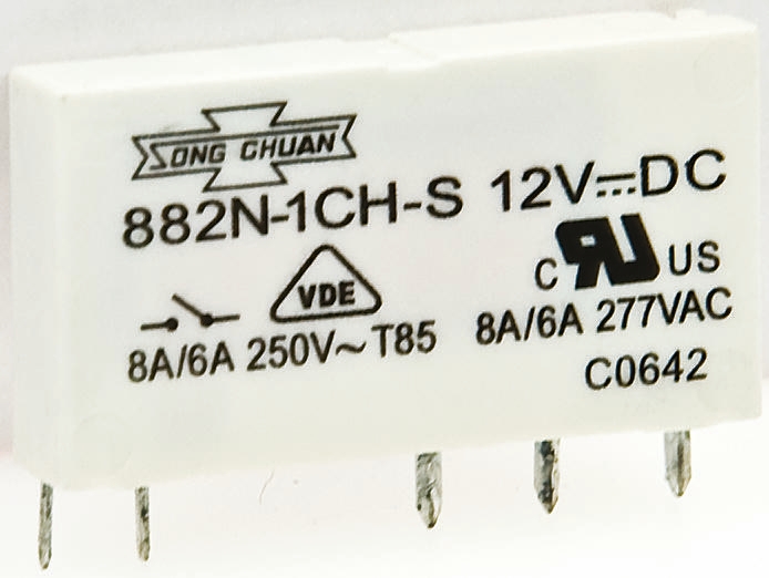 Wieland DIN Rail Power Relay, 60V dc Coil, 6A Switching Current, SPDT