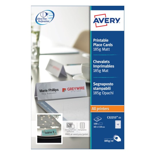 Avery White Printer Communication Card, Pack of 1 Per Pack