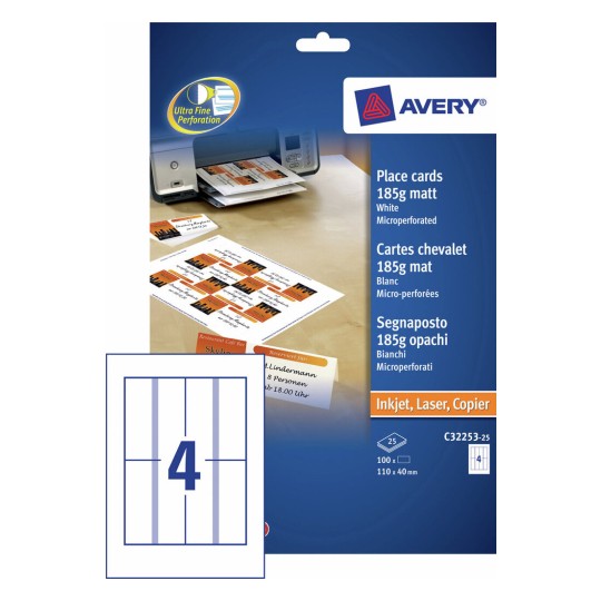 c32253-25uk Avery White Printer Communication Card, Pack of 1 Per Pack
