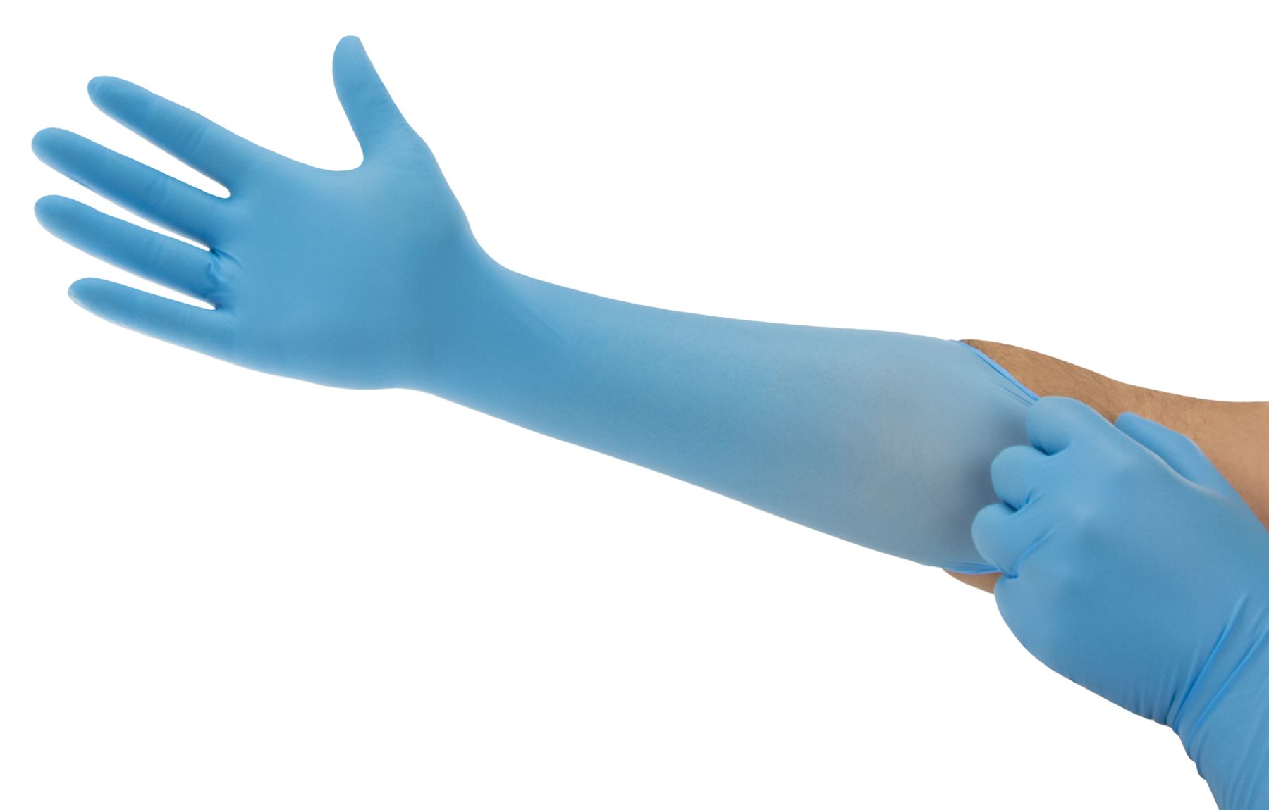 Ansell TouchNTuff 93-163 Blue Nitrile Chemical Resistant Work Gloves, Size 9.5-10 XL