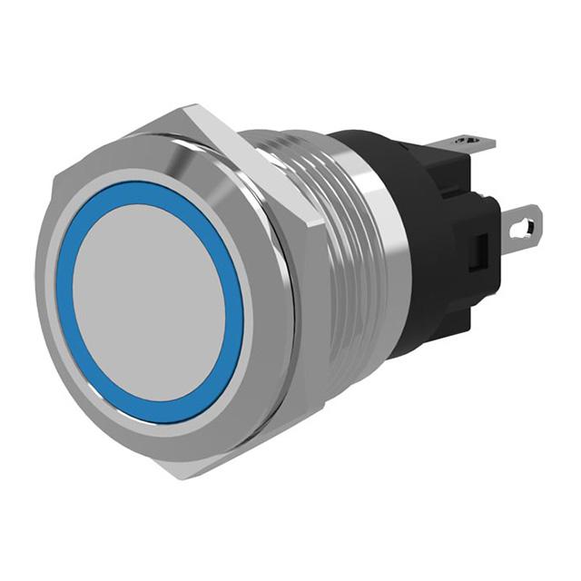 82-5151-1154 EAO 82 Series Illuminated Push Button Switch, Momentary, Panel, 19 mm Cutout, SPDT, White LED, IP65, IP67, 240 V dc 240