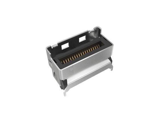 Amphenol Communications Solutions Vertical Edge Connector, 74-Contacts, 0.6mm Pitch