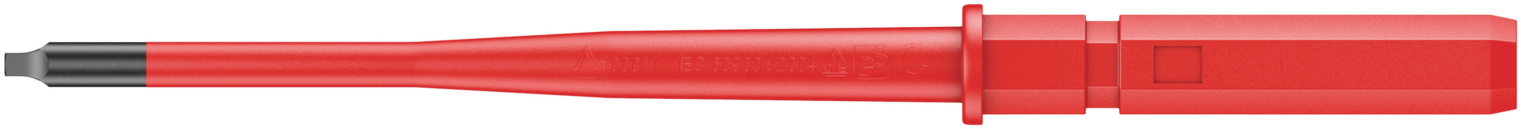 Wera Square Insulated Screwdriver Blade, #1 Tip, 154 mm Blade, VDE/1000V