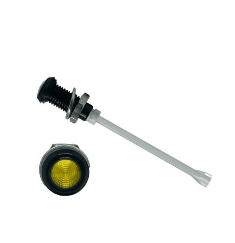 RHD-1160-F6PZY67PR Bivar, Panel Mount Vertical LED Light Pipe, Yellow Round Lens