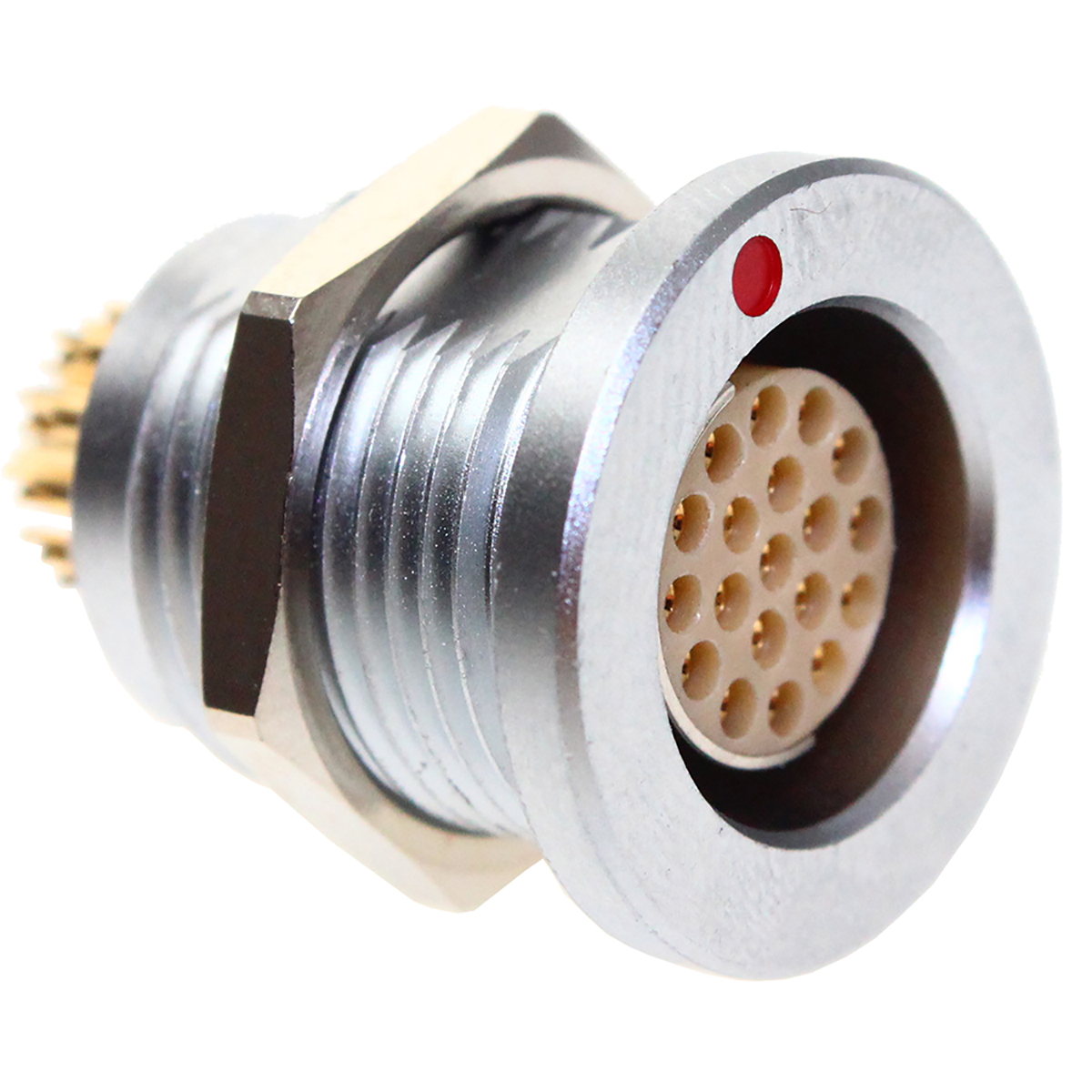 CAMDENBOSS Circular Connector, 19 Contacts, Panel, M12 Connector, Socket, Female, IP68, CamCirc CCB4 Series