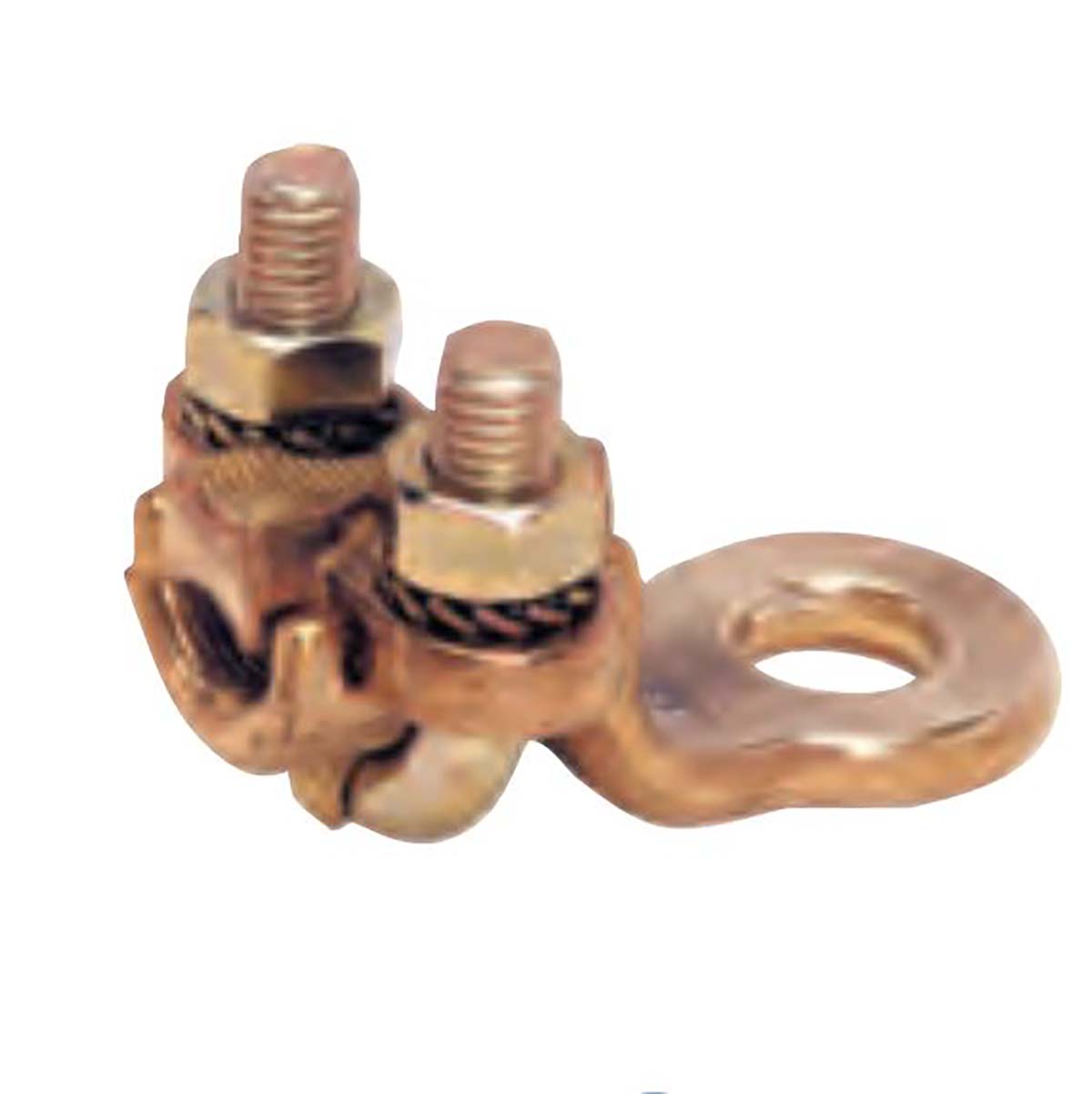 MECATRACTION Brass Lightning Earth Clamp Max. Conductor Size 300 mm²