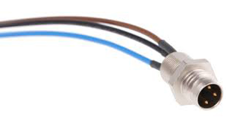 Brad from Molex Male 3 way M8 to Wire Lead Circular Connector, 0.3 m