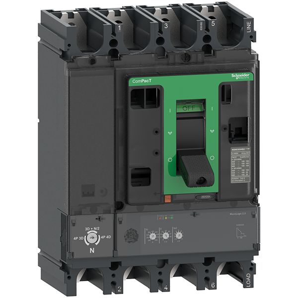 Schneider Electric, ComPact New Generation, ComPacT NSX Molded Case Circuit Breaker 4-Pole 250A, Fixed