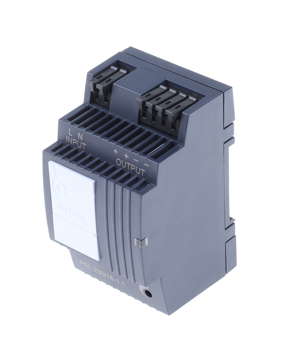 pel-23018-11 Block PEL 230 Switched Mode DIN Rail Power Supply, 85 → 264 V ac / 120 → 373V dc ac, dc Input, 18V dc dc