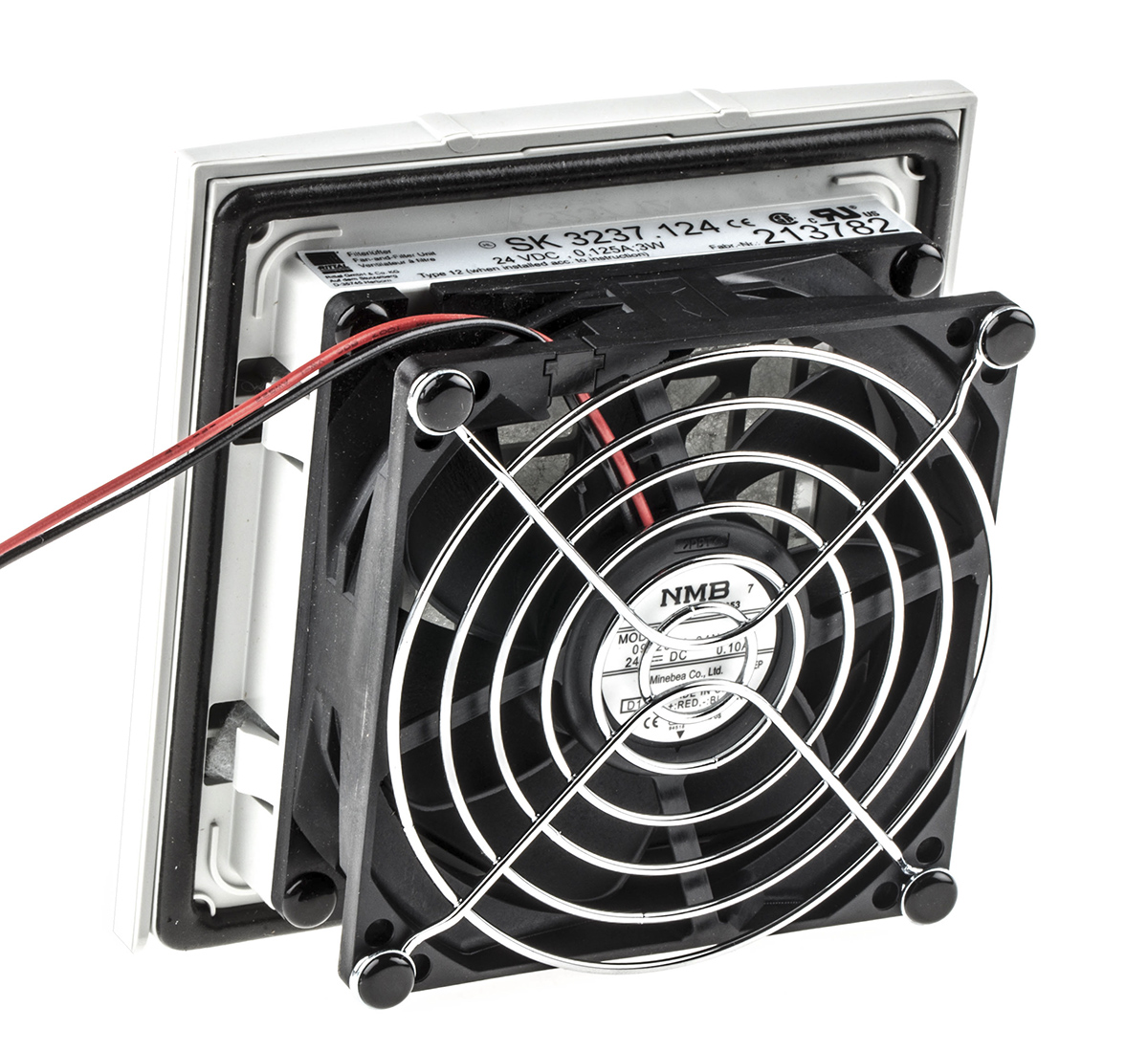 Rittal Filter Fan, 24 V dc, dc Operation, 18m³/h Filtered, 20m³/h Unimpeded, IP54, 116.5 x 116.5mm