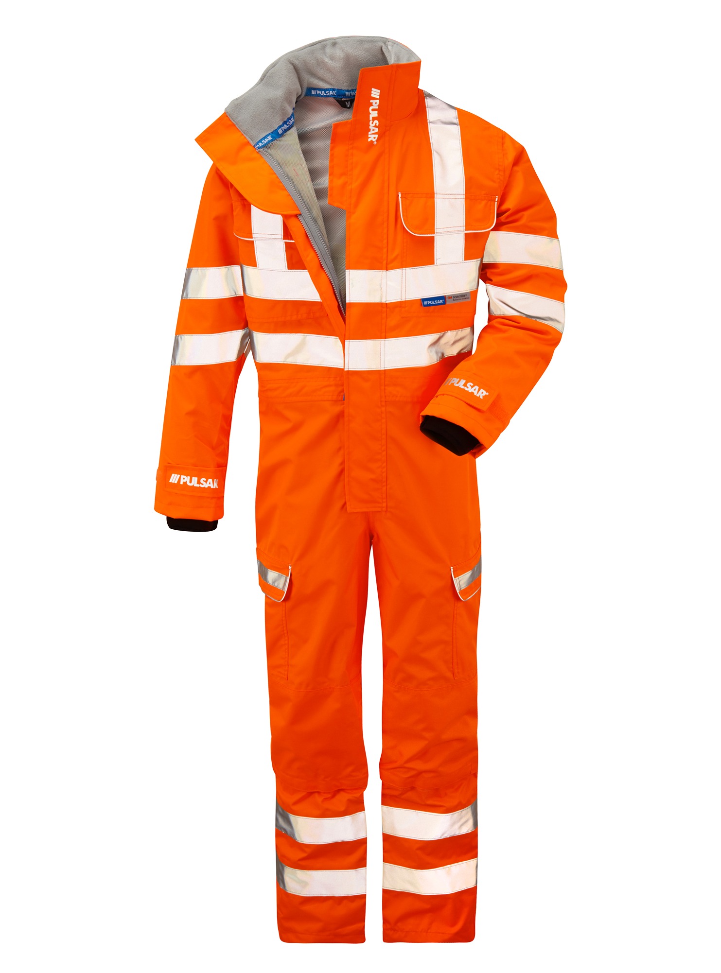 PULSAR Orange Reusable Hi Vis Overalls, XXL