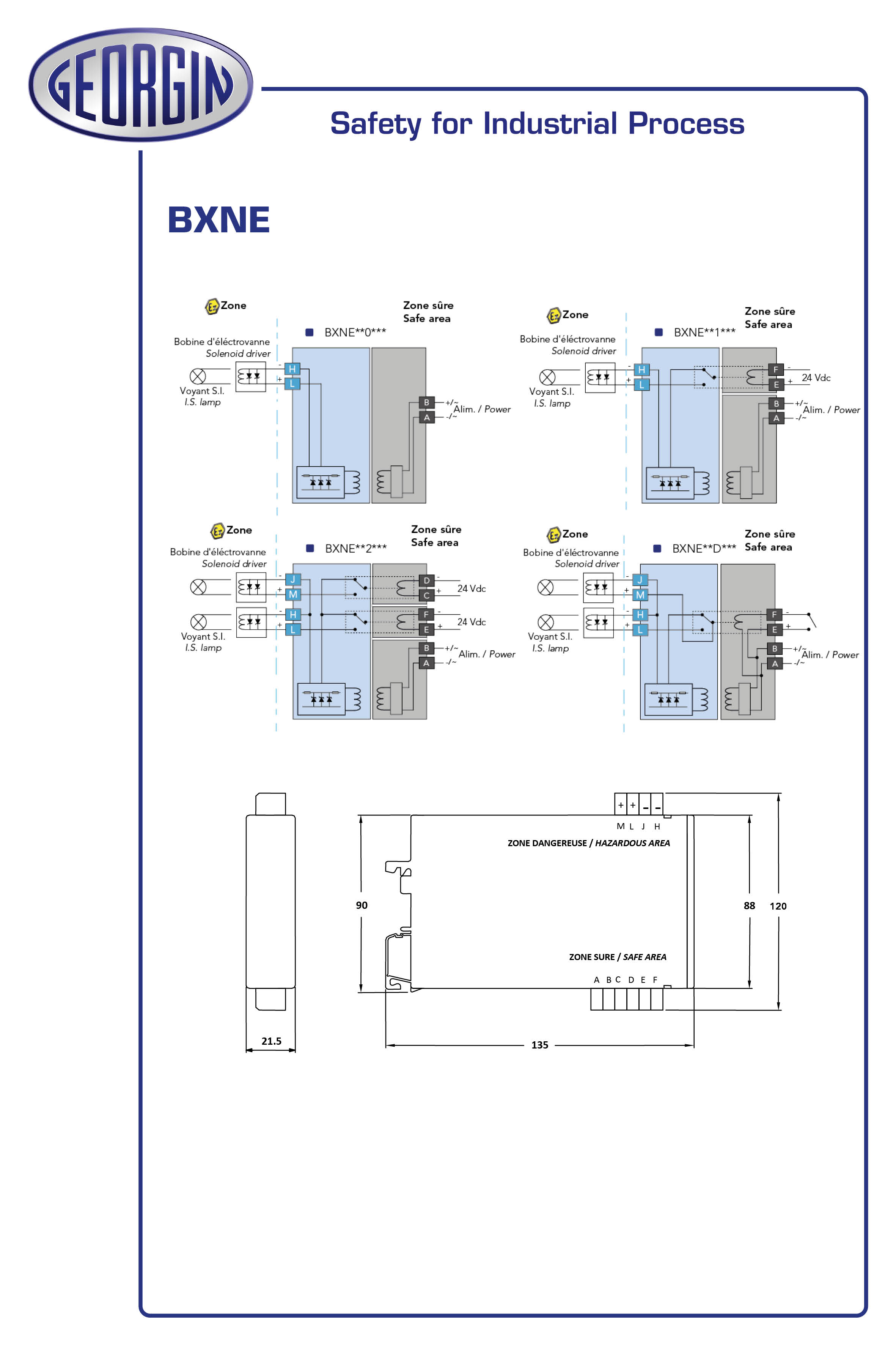 bxne3400e2 GEORGIN 1 Channel Intrinsic Security Power Supply, ATEX