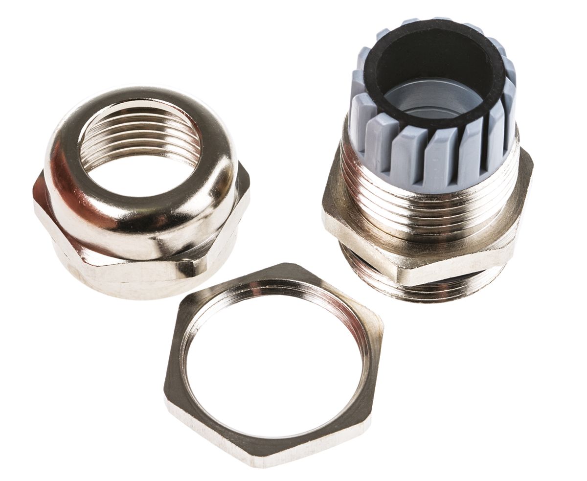c5013000r SIB SIB-TEC Series Metallic Nickel Plated Brass Cable Gland, PG13 Thread, 7 mm min., 13 mm max., IP68