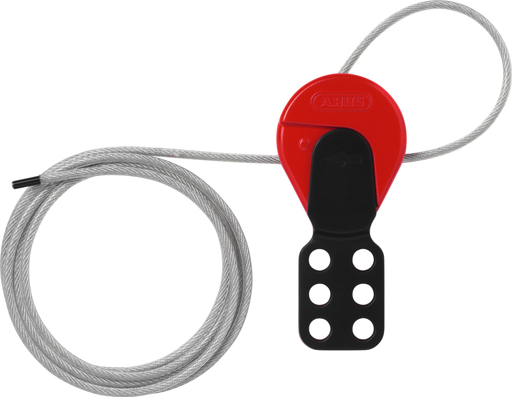 ABUS 6-Lock Lockout Stainless Steel Adjustable Cable Lockout, 9 mm