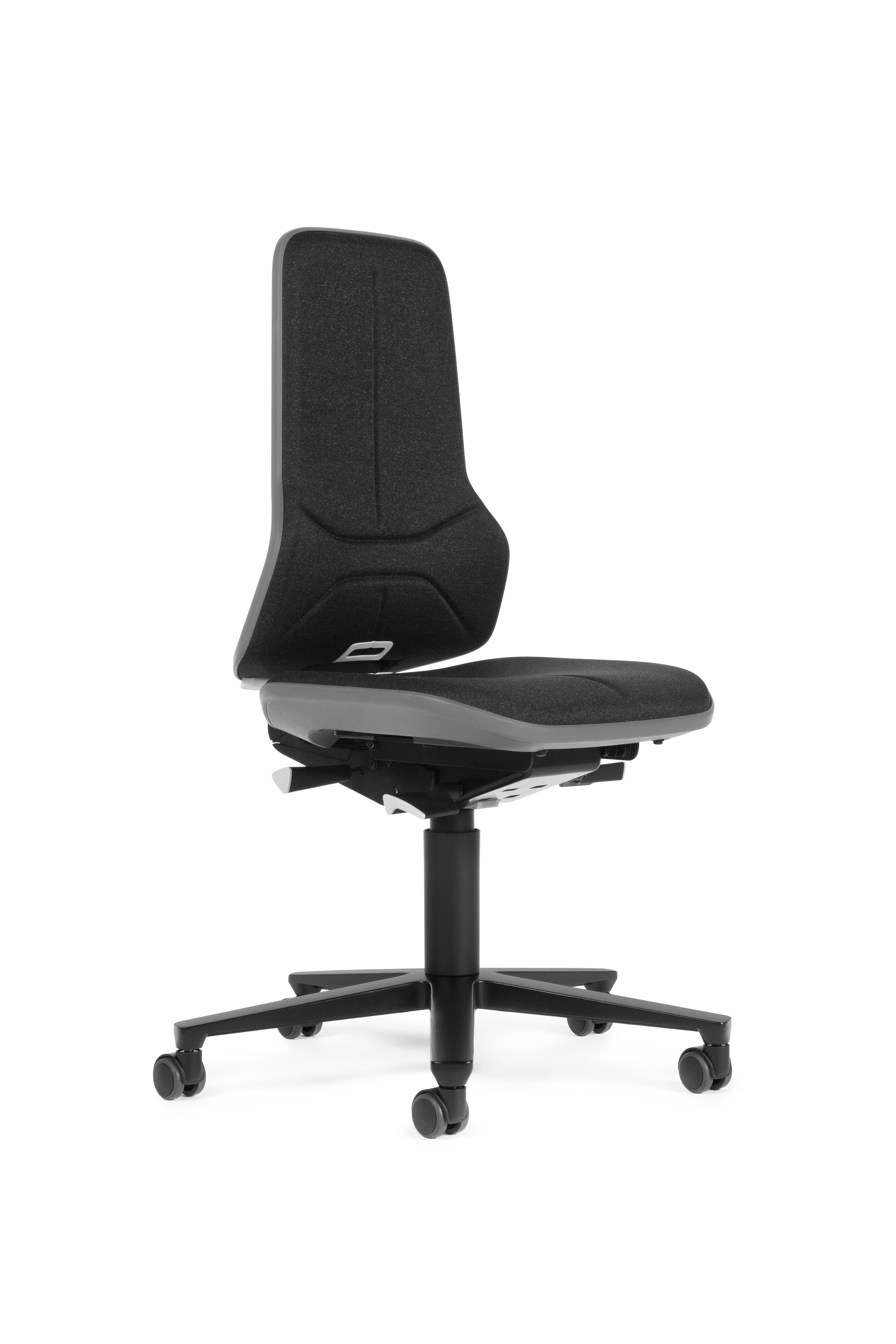 Treston Black Fabric Desk Chair, 120 kg Weight Capacity