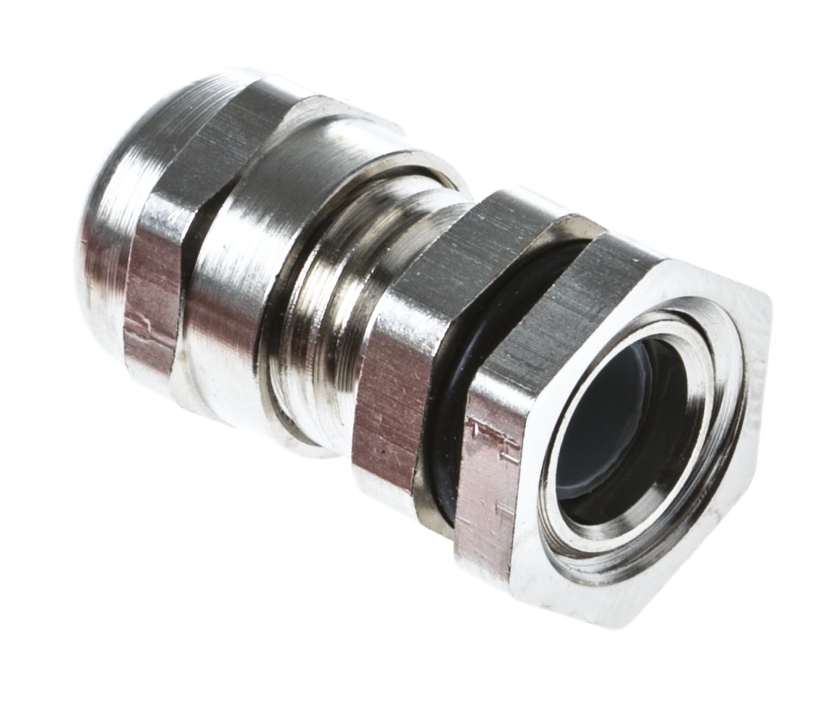 SIB SIB-TEC Series Metallic Nickel Plated Brass Cable Gland, M12 Thread, 2.5 mm min., 6.5 mm max., IP68