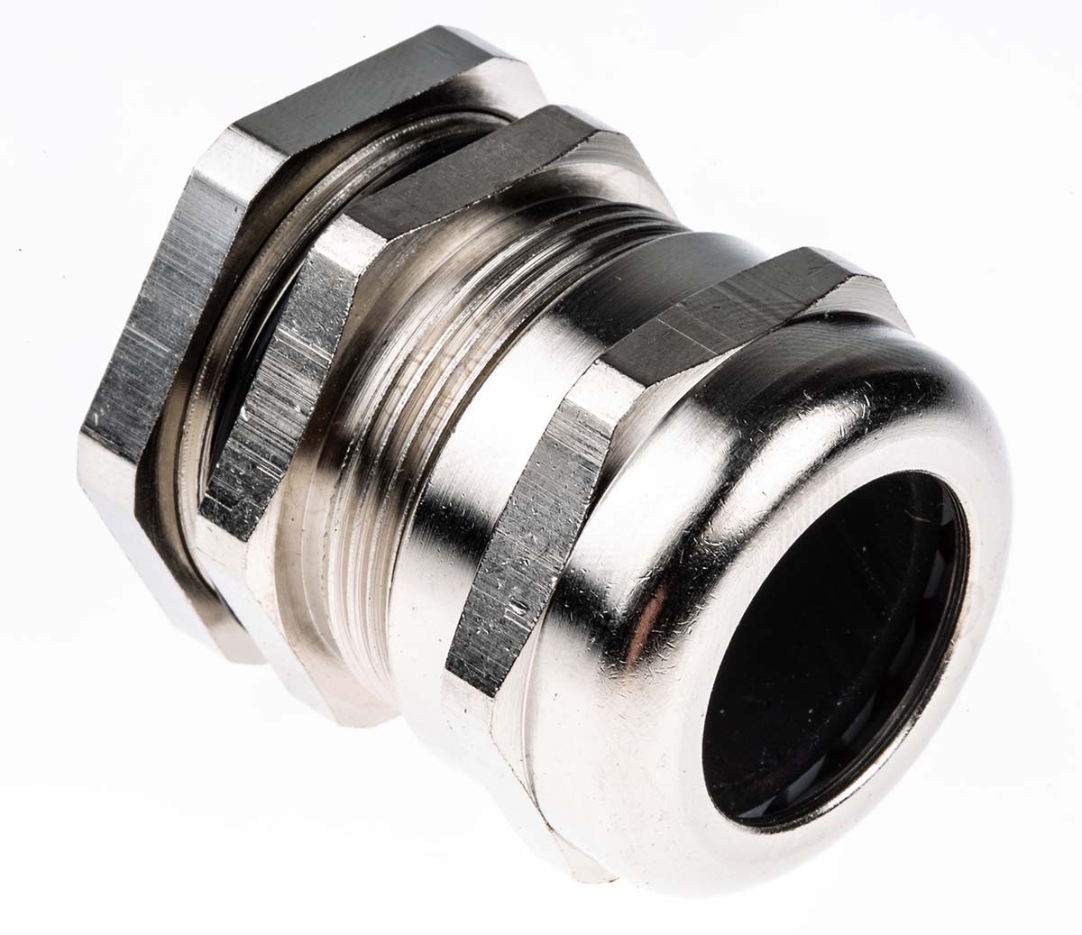 SIB SIB-TEC Series Metallic Nickel Plated Brass Cable Gland, M32 Thread, 11 mm min., 21 mm max., IP68