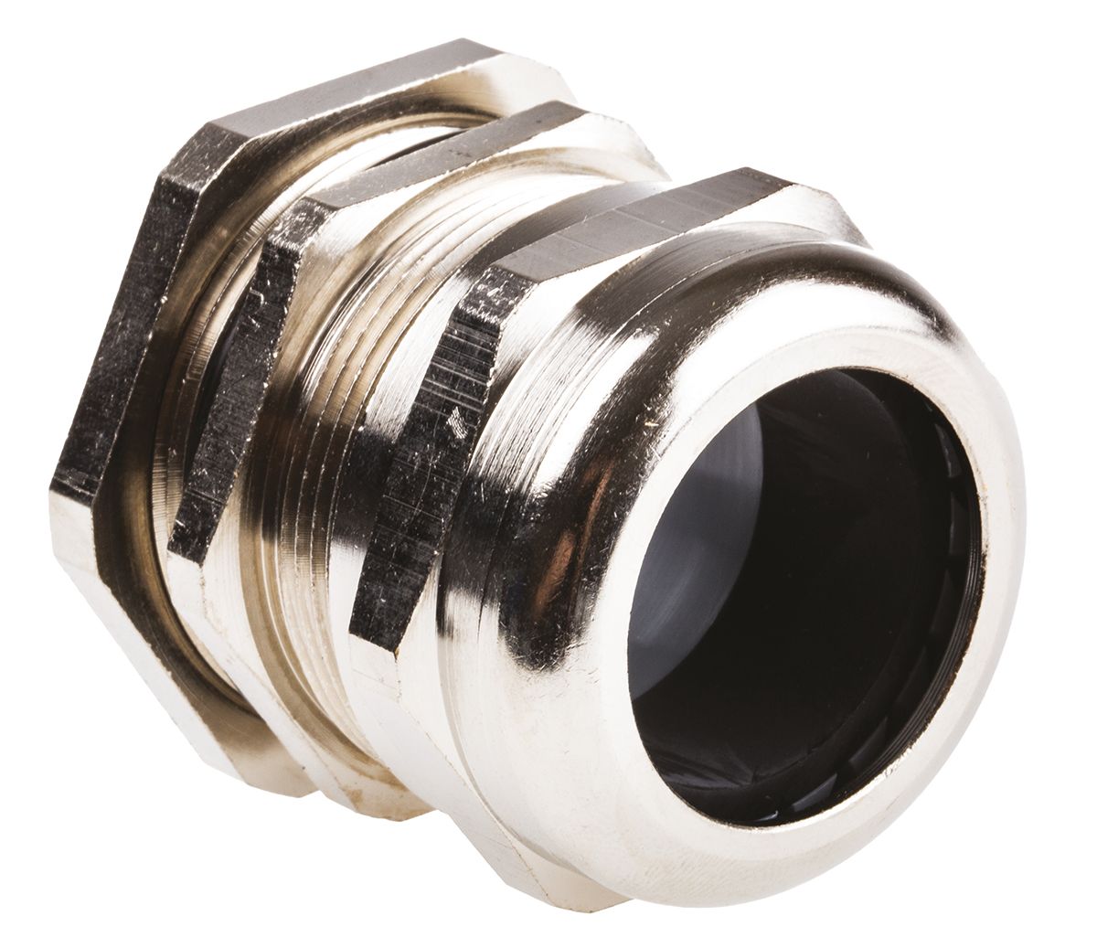 SIB SIB-TEC Series Metallic Nickel Plated Brass Cable Gland, M40 Thread, 15 mm min., 27 mm max., IP68