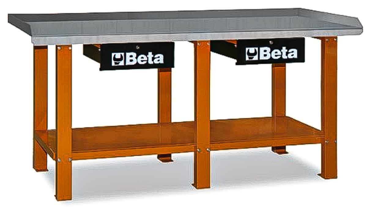 BETA Metal Workbench, 1200kg Max Load, 930 mm x 640mm x 2 m