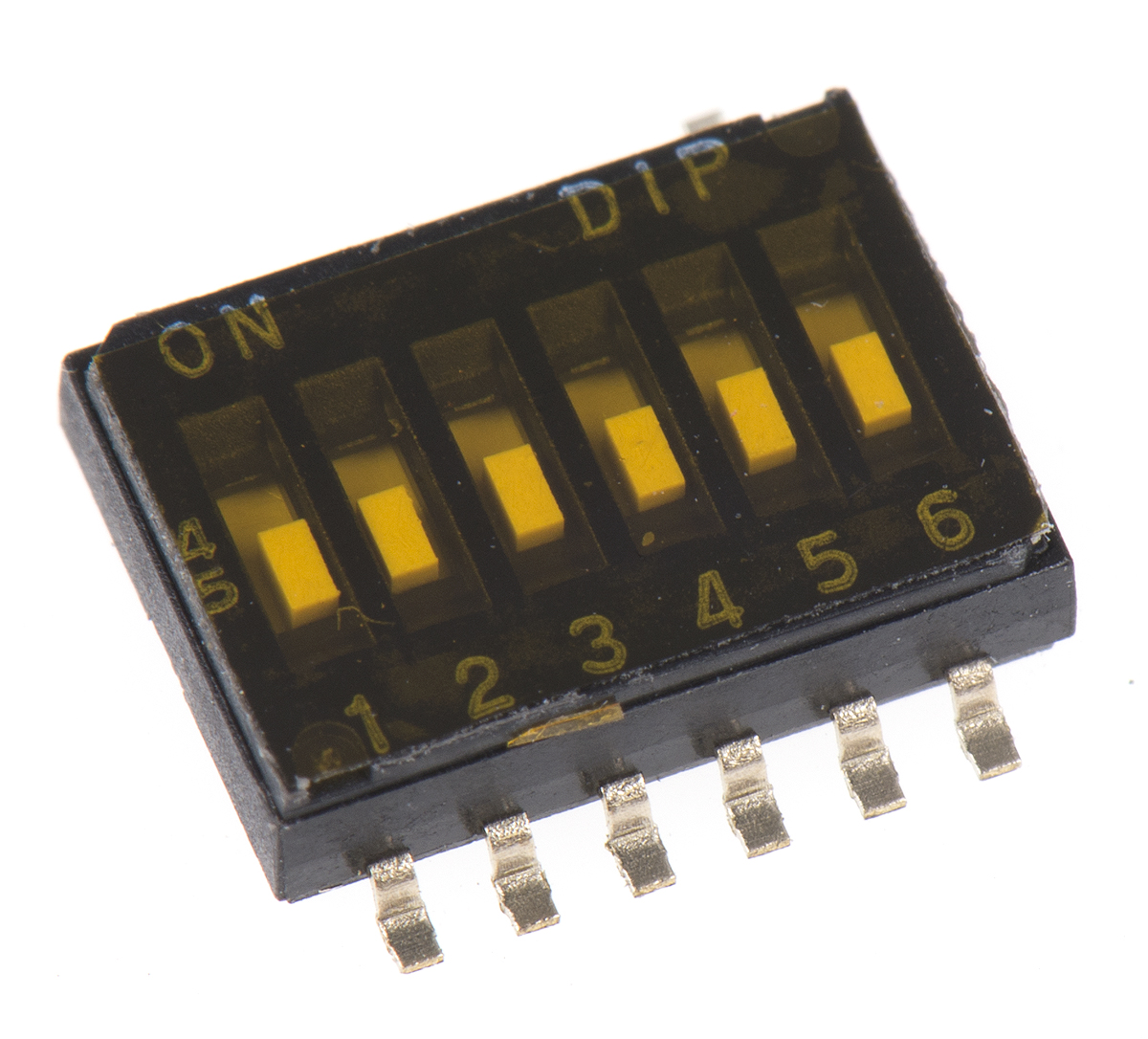 Apem 6 Way Surface Mount DIP Switch SPST, Flush Slide Actuator