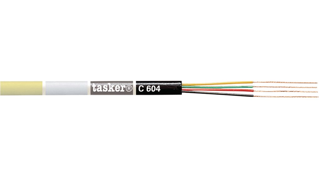 Tasker Data Cable, 0.08 mm², 100 m, Black Sheath Polyvinyl Chloride